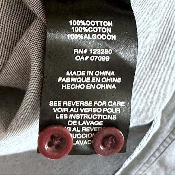 Travis Mathew Gray Cotton Dress Shirt Size Large - Picture 8 of 8